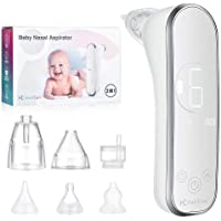 Aspirador nasal eléctrico 2 en 1 para bebé- aspirador nasal y eliminador de puntos - carga USB con 6 niveles de succión…